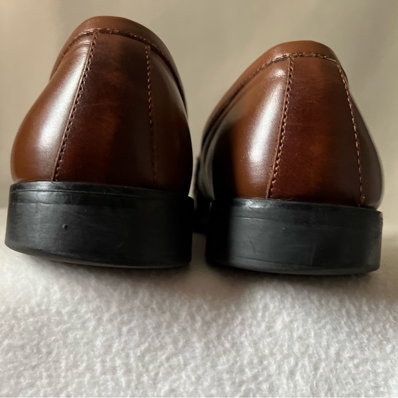 Steve Madden Size 10 1/2 Brown Leather Slip On Mens Shoes